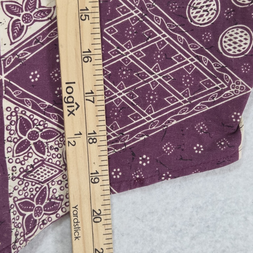 Vintage 90's Roughrider Circle T Womens Corset Tie Back Purple Bandana Sz Large - Picture 8 of 9